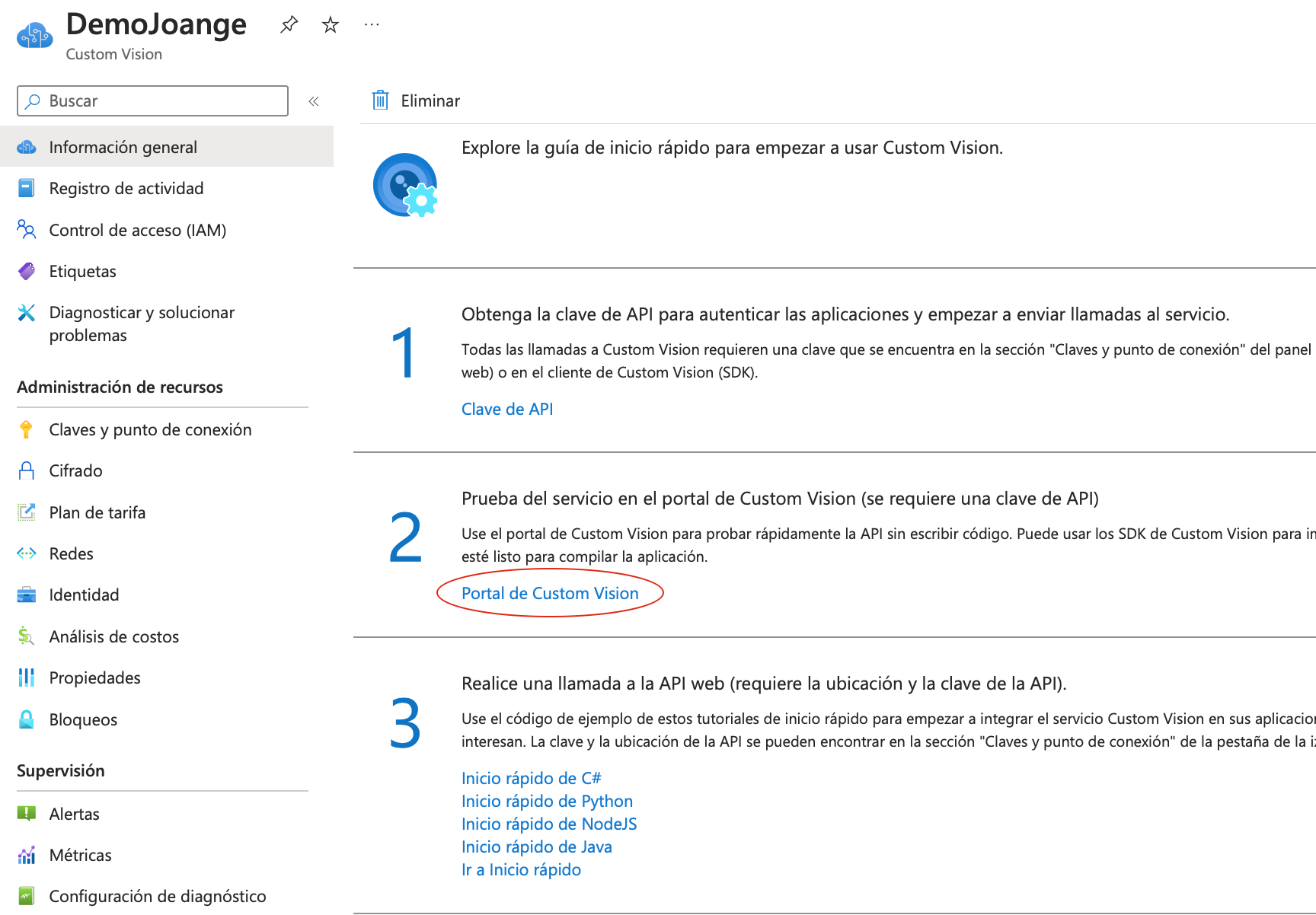 Accès a la plataforma