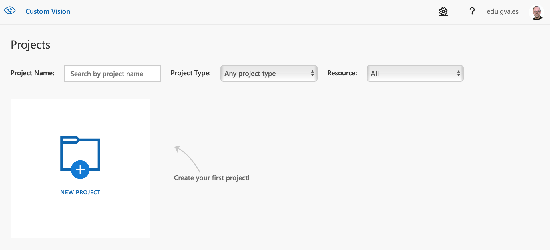 Creació del projecte